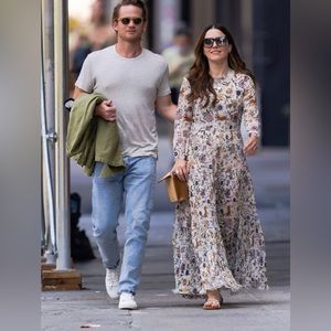 LA DoubleJ Hera Long-Sleeve Floral Maxi Dress